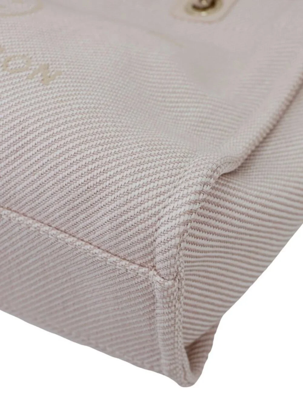 Chanel  Deauville Small Mixed Fibers Canvas Tote Bag Light Pink